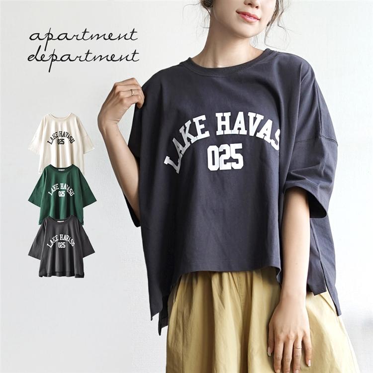 Tシャツ レディース 半袖 トップス カットソー ロゴT apartment