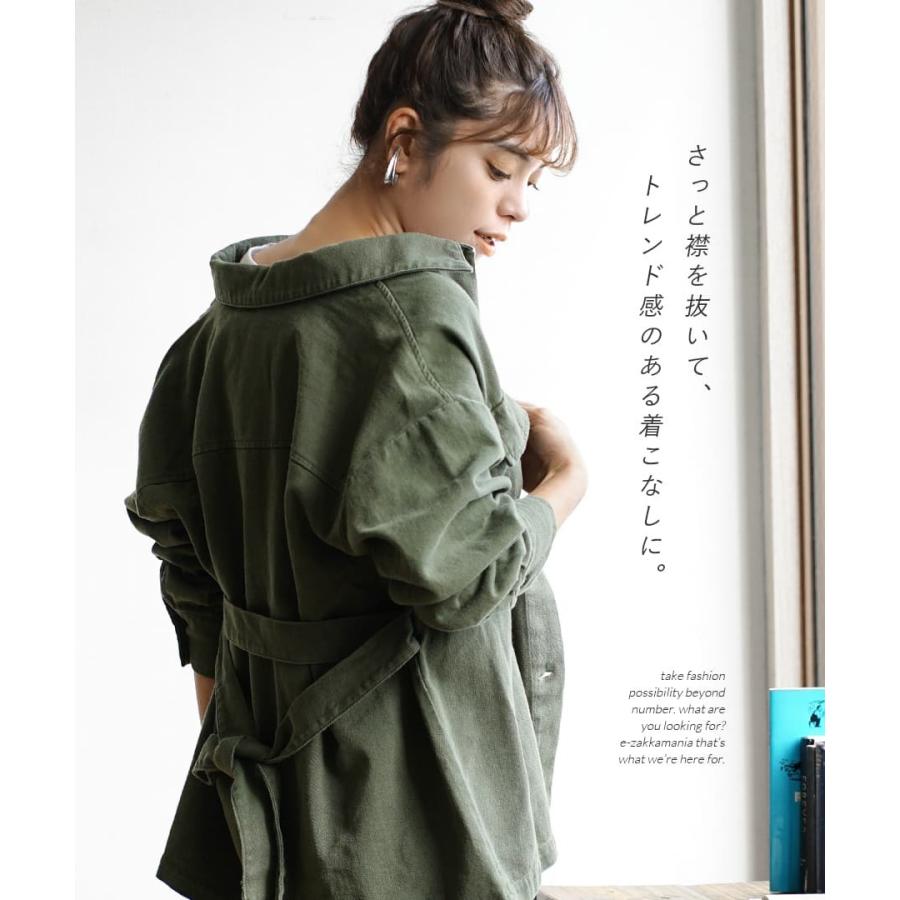 セール ジャケット レディース 春 アウター ブルゾン 羽織り 上着 長袖 ステンカラー 衿 バイオ コットンツイルジャケット イーザッカマニアストアーズ 通販 Yahoo ショッピング