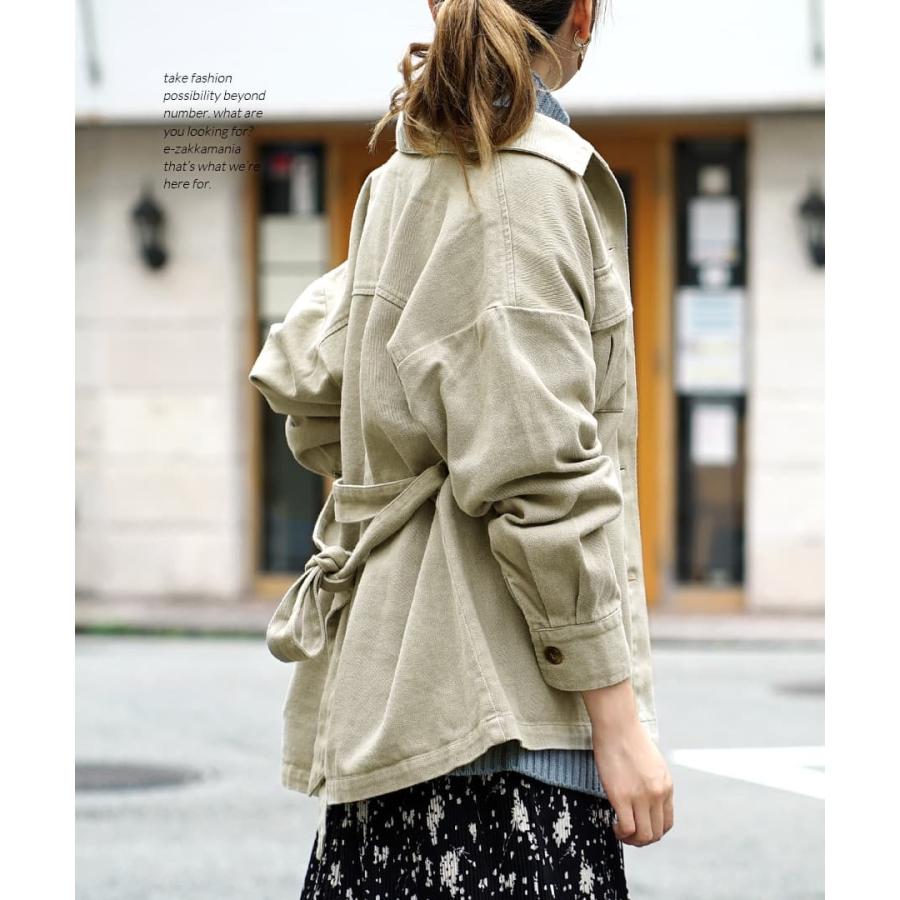 セール ジャケット レディース 春 アウター ブルゾン 羽織り 上着 長袖 ステンカラー 衿 バイオ コットンツイルジャケット イーザッカマニアストアーズ 通販 Yahoo ショッピング