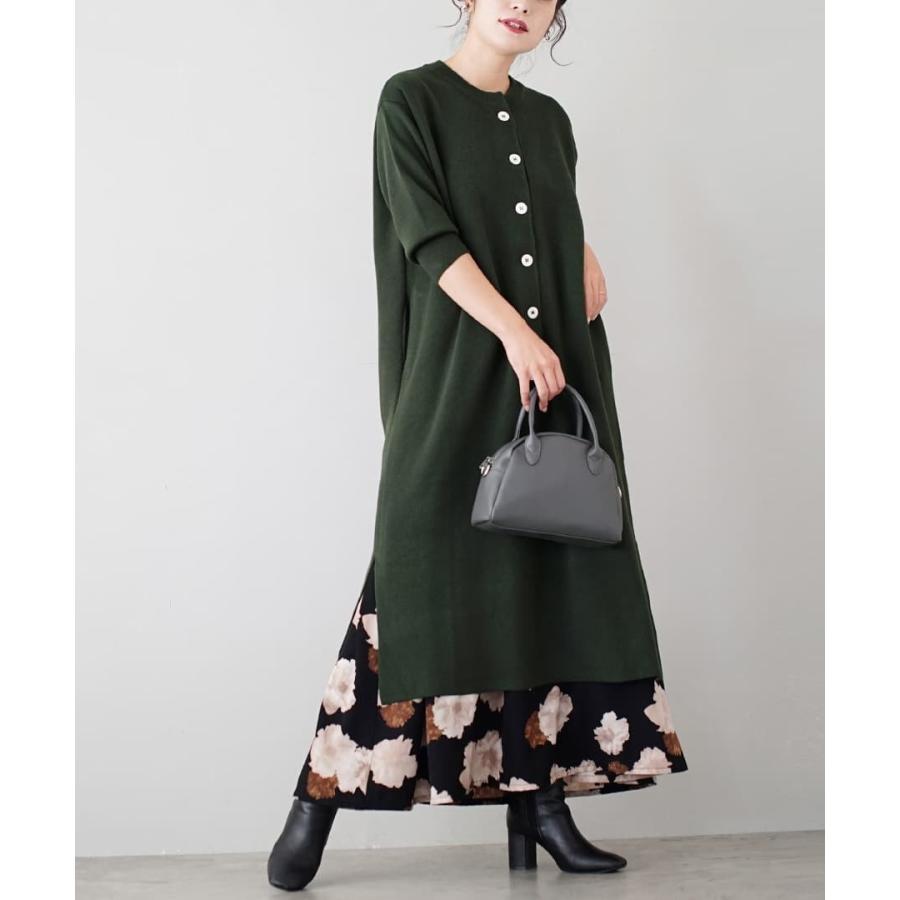 ワンピース 春服 レディース ロングワンピース 大きいサイズ Apartment Department アパデパ ヘンリーネック ダブルジャガード ニットワンピース イーザッカマニアストアーズ 通販 Paypayモール