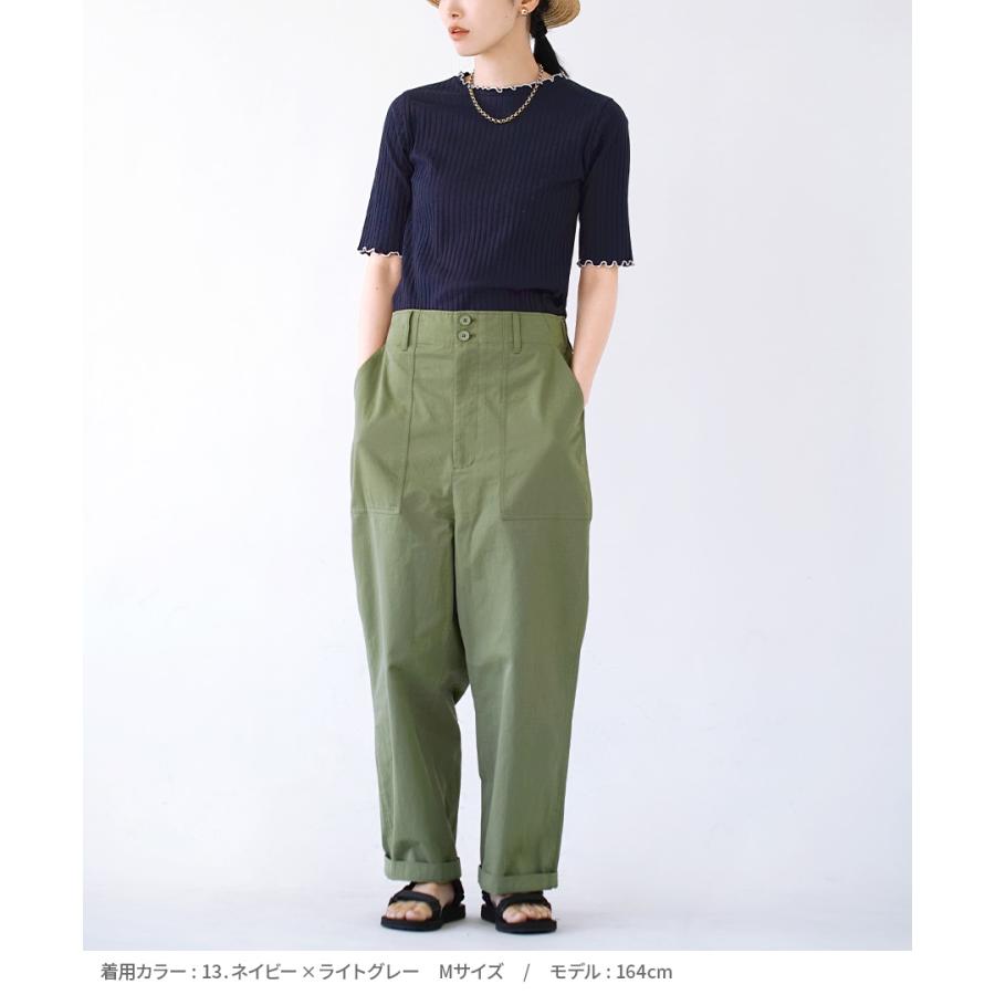 zootie カットソー レディース トップス リブ インナー 半そで zootie カットソー レディース トップス リブ インナー 半そで