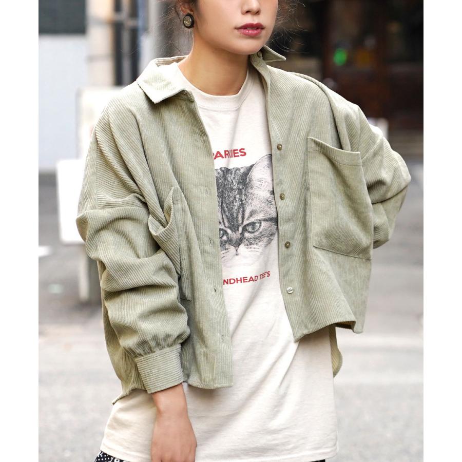 シャツ レディース トップス ショートジャケット アウター 長袖 大きいサイズ ゆったり コーデュロイ ワイドシャツ ショート丈 イーザッカマニアストアーズ 通販 Yahoo ショッピング