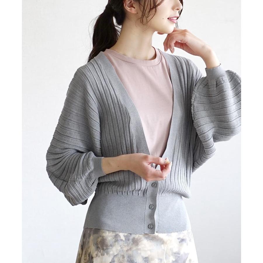 カーディガン レディース 夏 トップス カーデ 羽織り ニット 長袖 紫外線 Uv バリアクール ボリューム袖 カーディガン イーザッカマニアストアーズ 通販 Yahoo ショッピング