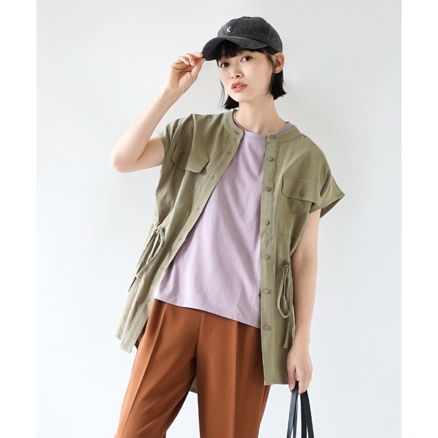 ブラウス 夏 フレンチスリーブ ブラウス レディース トップス シャツ シャツブラウス ノースリーブ 無地 ドロストギャザー ブラウス イーザッカマニアストアーズ 通販 Paypayモール