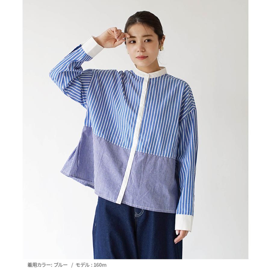 zootie シャツ ブラウス レディース 春 トップス バンドカラー zootie シャツ ブラウス レディース 春 トップス バンドカラー