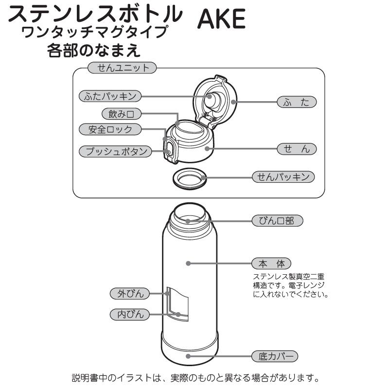 AKE用せんパッキン ステンレスボトル ワンタッチマグタイプ AKE型用交換部品 ピーコック魔法瓶工業株式会社 Peacock 弁当箱、水筒 