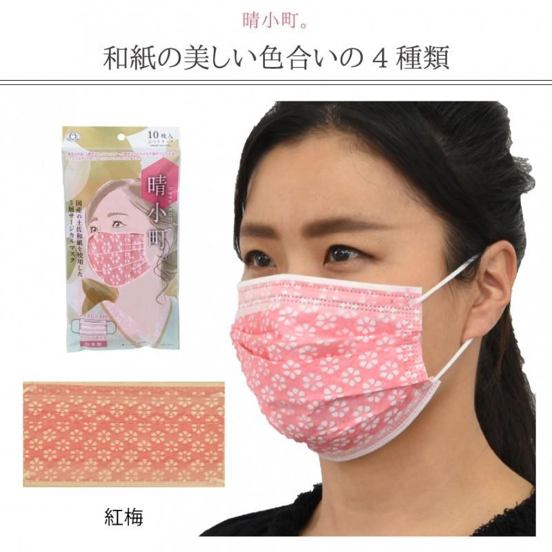 マスク 不織布 カラー 柄 日本製 サージカルマスク 10枚入り セット