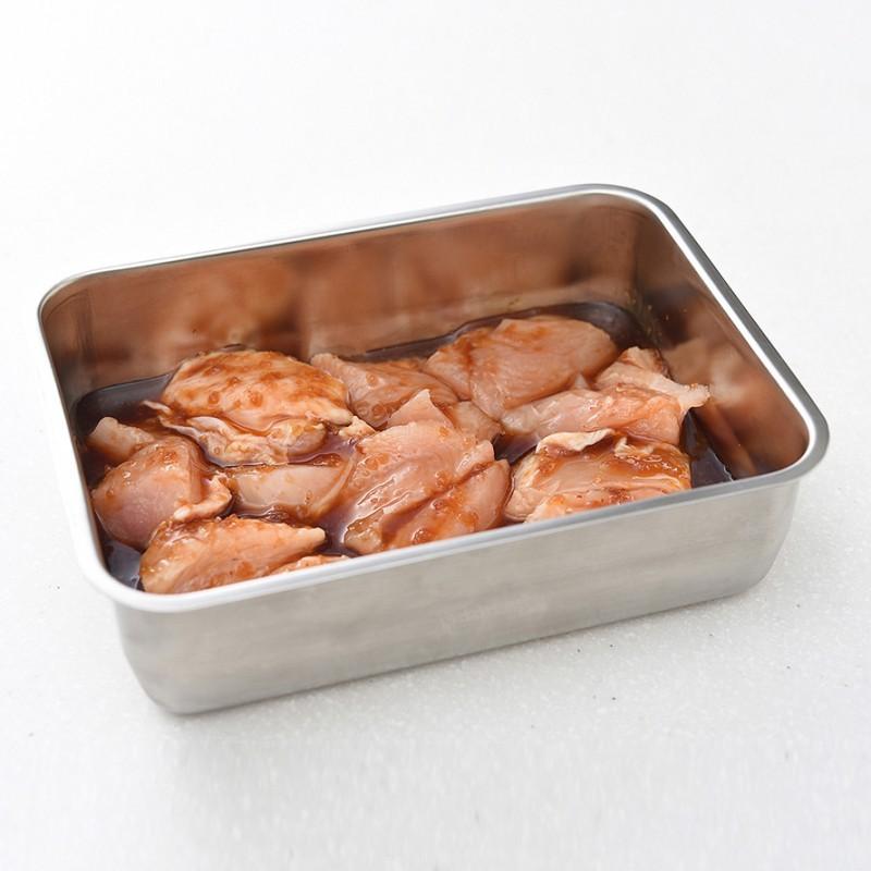 燕三条 ステンレスバット 蓋付き 保存容器 角型 キッチン 調理器具 お料理はかどる蓋付き角バット1/2サイズ | アーネスト | 05