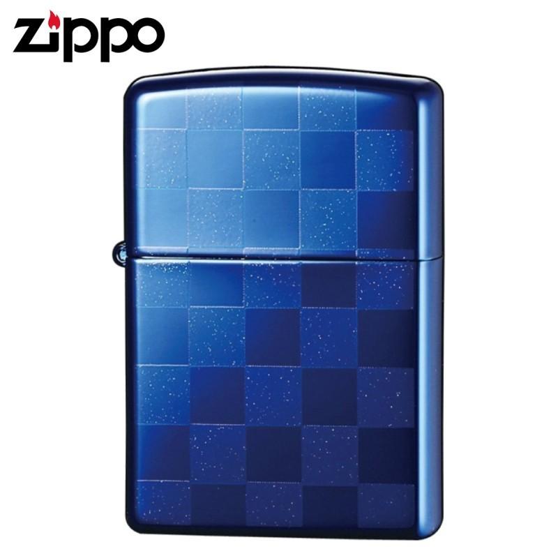 zippo ジッポーライター チェック 市松模様 チェッカーデザイン ブルー 25CKBL オイルライター ジッポライター 彼氏 男性 メンズ 喫