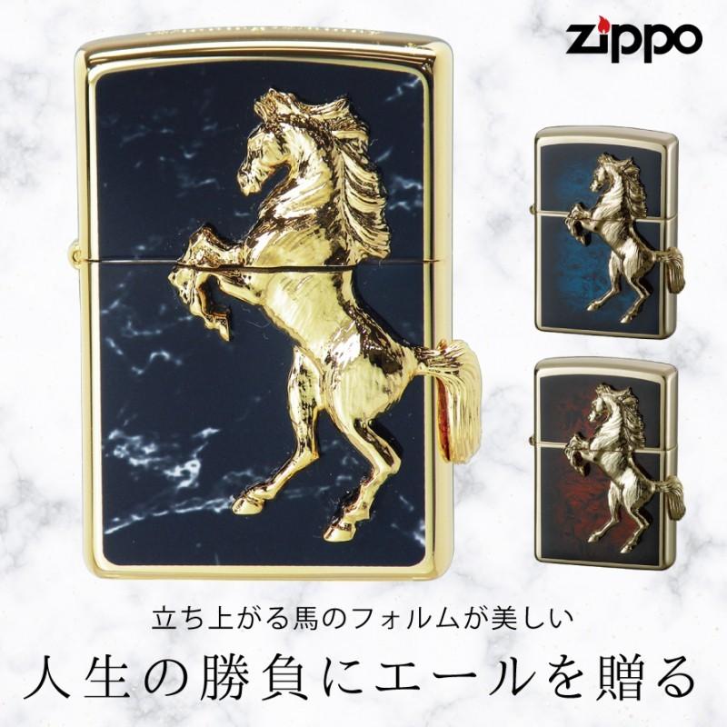 zippo ライター 名入れ 彫刻 ブランド ジッポーライター zippoライター 馬 ゴールドプレートウイニングウィニー ブラックマーブル｜e-zakkaya｜05