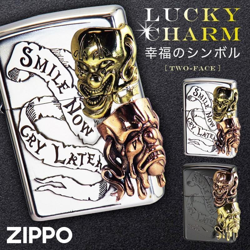 Zippo ジッポーライター ジッポライター かっこいい ラッキーチャーム 2フェイス ツーフェース タトゥーデザイン ピエロ 0 メタル貼り お守り スカル 骸骨 ド ココチのくらし雑貨店 通販 Yahoo ショッピング