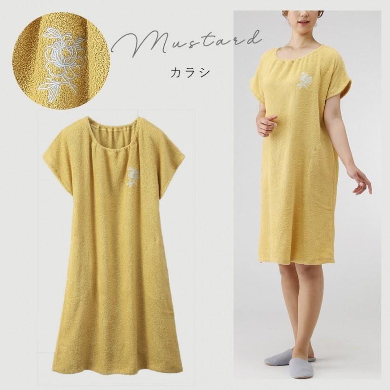 タオル地 ワンピース 湯上り パイル地 ワンピース お風呂上り 綿100 ホームワンピ ルームワンピ バスローブ コットン100 レディース 女性 Aライン ポケット付 a ココチのくらし雑貨店 通販 Yahoo ショッピング