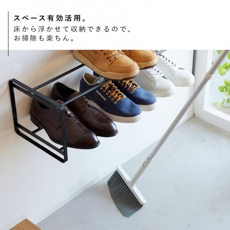 tower シューズラック 玄関 タワー 山崎実業 石こうボード壁対応 