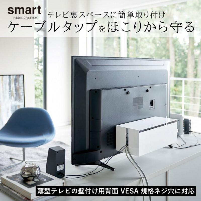 山崎実業 ケーブル収納 テレビ裏収納ラック リビング 浮かせる収納