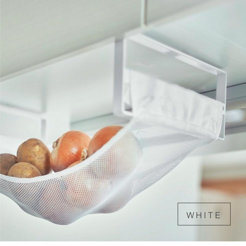 野菜ストッカー かご Tower タワー 山崎実業 キッチン 浮かせる収納 ホワイト ブラック 戸棚下野菜収納ネット タワー ココチのくらし雑貨店 通販 Yahoo ショッピング