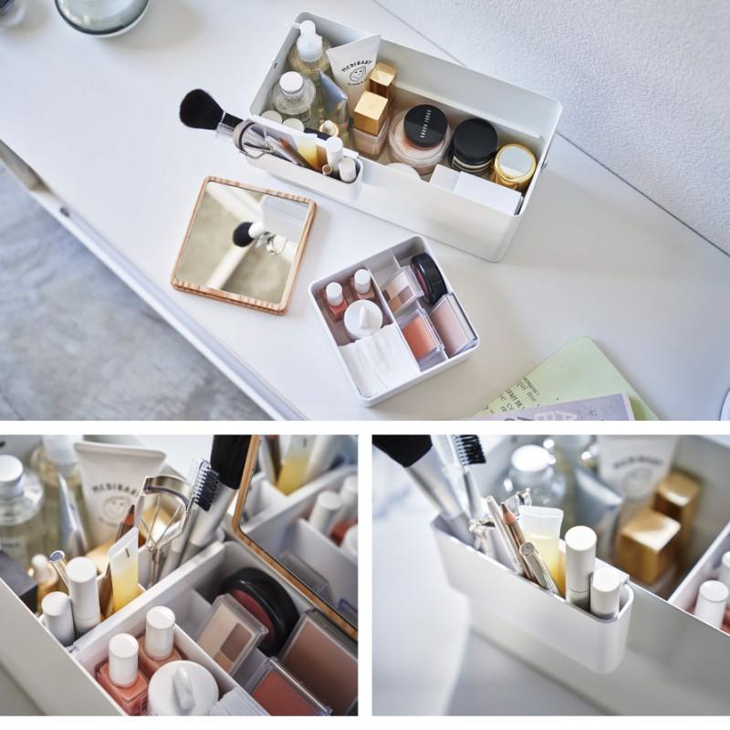 tower タワー メイクボックス コスメボックス 木製 鏡付き 山崎