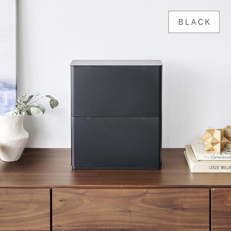 山崎実業 蓋付き重ねられるゲーム機器収納ケース スマート smart