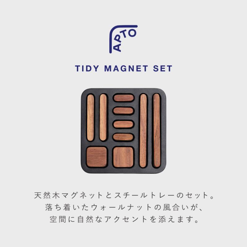 山崎実業 マグネットセット アプト ウォールナット APTO マグネット