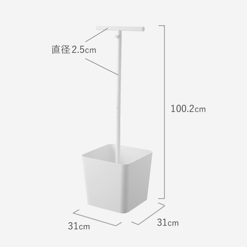 収納付きランドセルスタンド タワー 山崎実業 tower ランドセル スタンド 収納 バスケット おしゃれ モノトーン ホワイト ブラック 10598 10599の画像