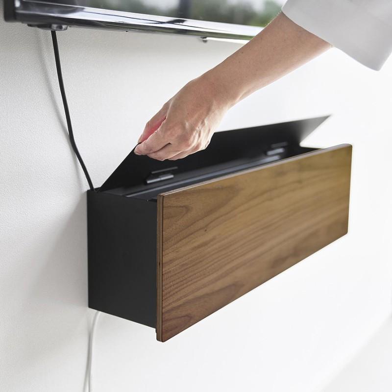 tower 壁付けテレビ周辺機器収納ボックス タワー 石こうボード壁対応