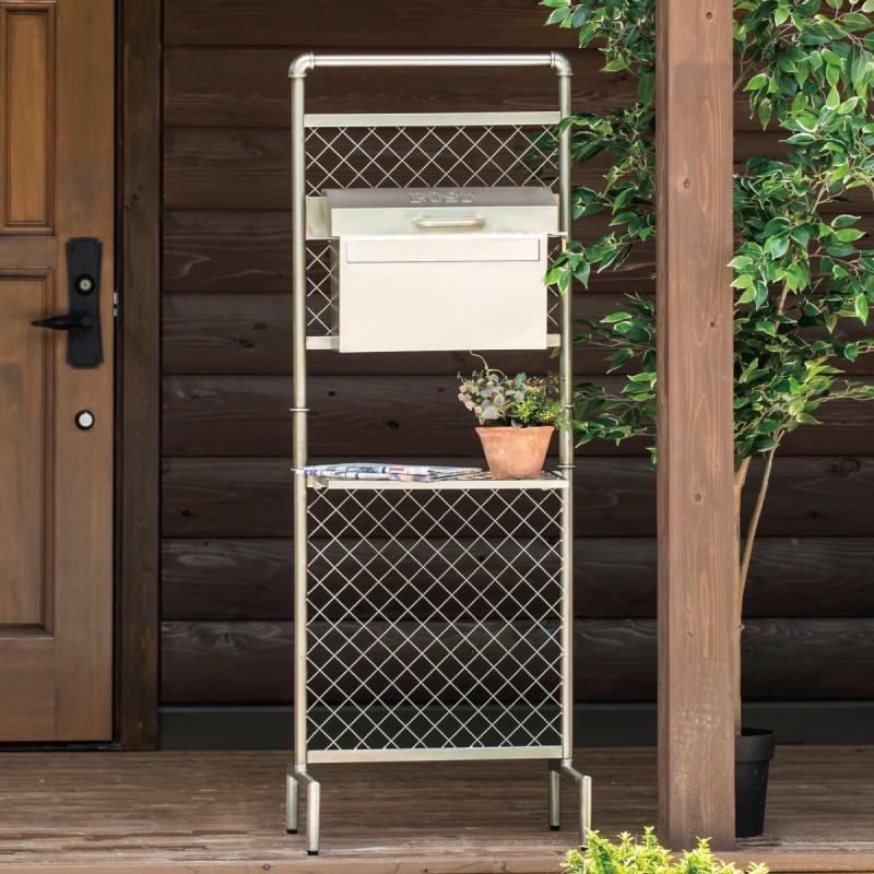 幅×奥行×高さ、 ポスト 置き型 スタンド スタンドポスト 南京錠 鍵 鍵付き アメリカン レトロ ヴィンテージ カリフォルニア 玄関 おしゃれ かわいい 北欧 郵便