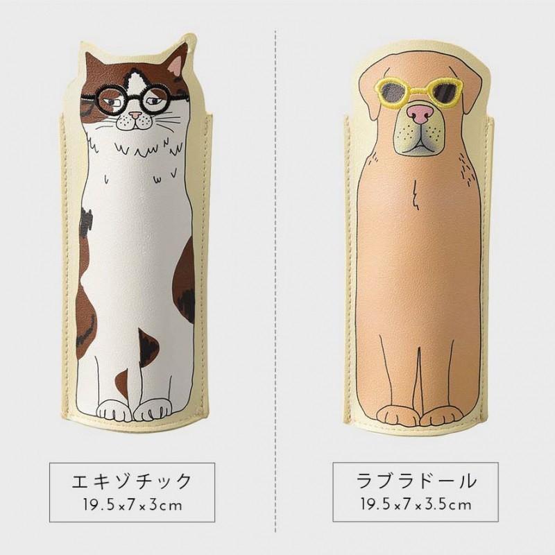 メガネケース 眼鏡ケース 猫グッズ 雑貨 イラスト 猫 ねこ ネコ 犬 いぬ イヌ スリム 持ち運び コンパクト 合皮 おしゃれ かわいい 動物 アニマル モチーフ ユニ ココチのくらし雑貨店 通販 Yahoo ショッピング