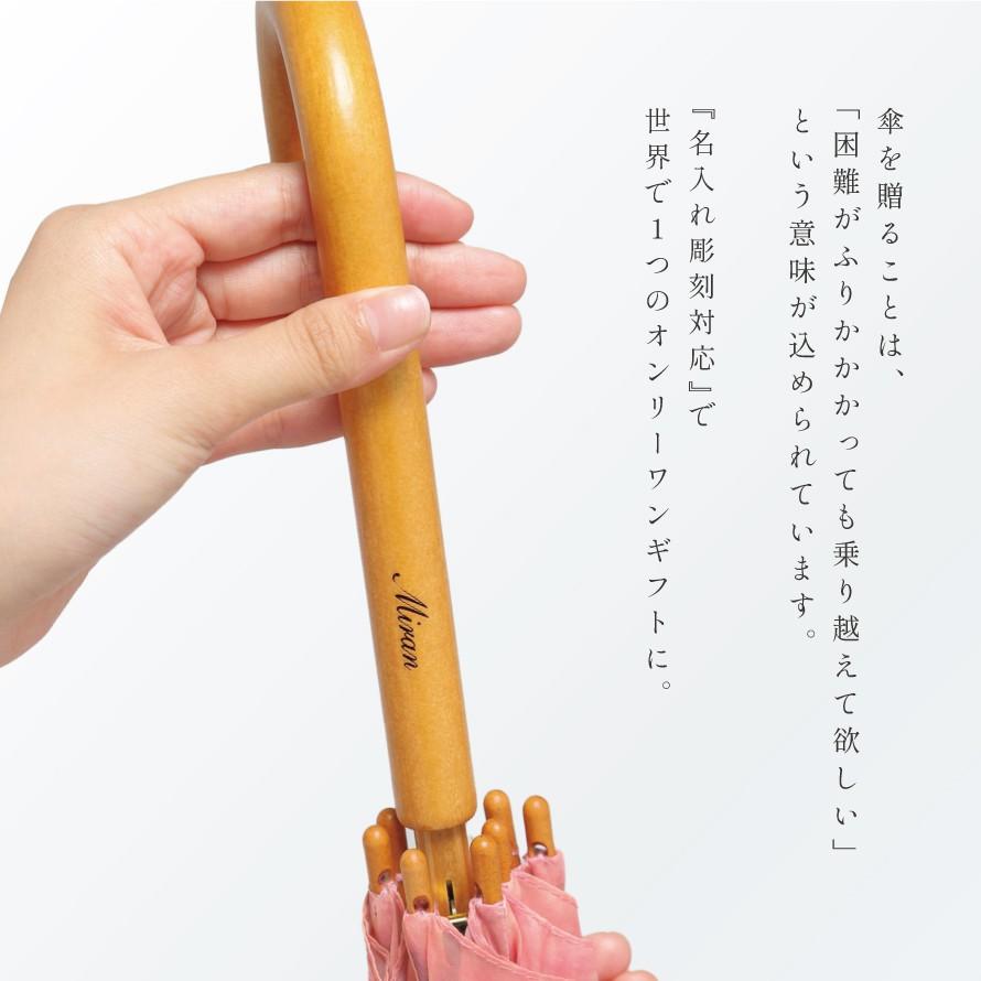 名画 傘 アート 名入れ ギフト 雨傘 長傘 木製 持ち手 有名画家