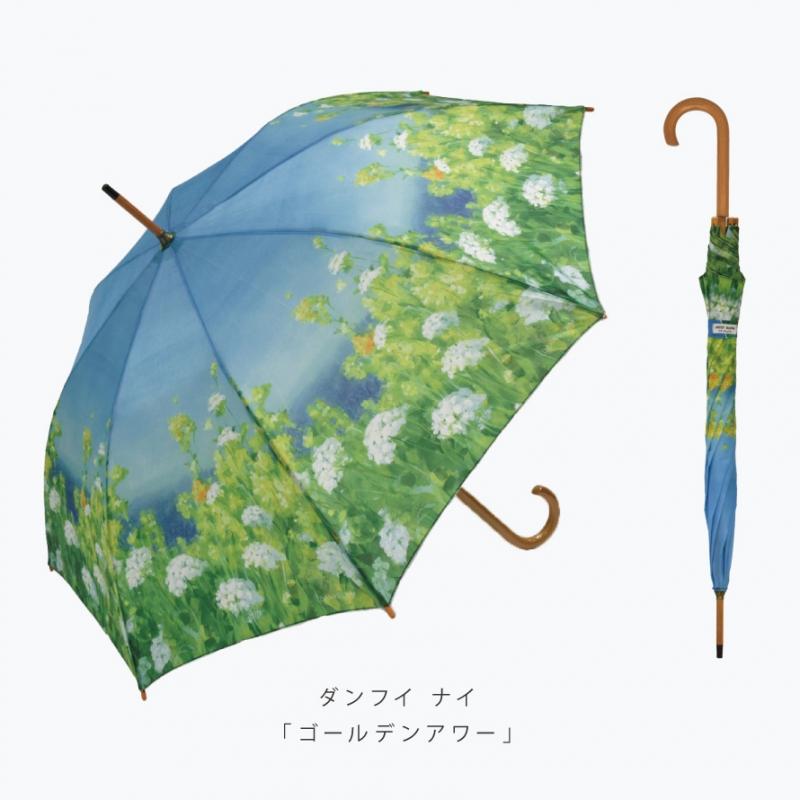 長傘 レディース グラスファイバー骨 ワンタッチオープン フラワー