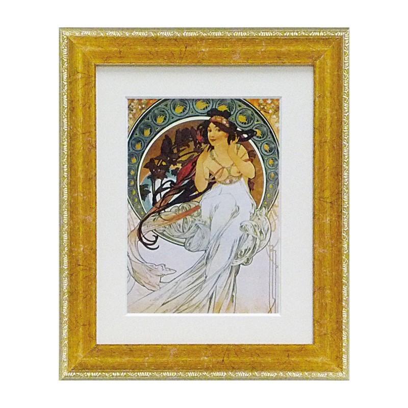 アルフォンス・ミュシャ、犠牲、希少な画集より、新品高級額・額装付