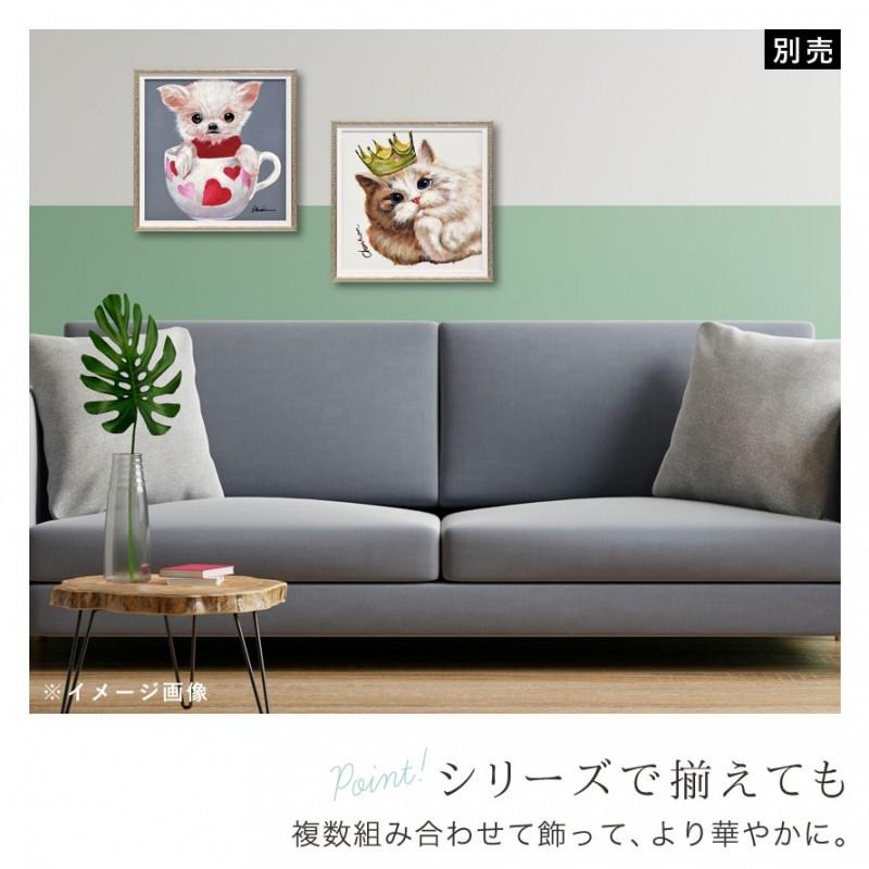 アートパネル 犬 33×33cm 動物 モダン 玄関 絵 壁 アート パネル