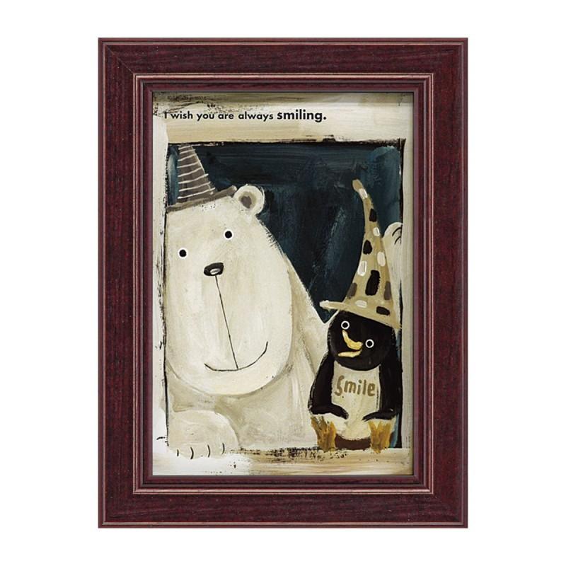 アートパネル 動物 18×13.5cm 武内祐人 シロクマ ペンギン 壁掛け