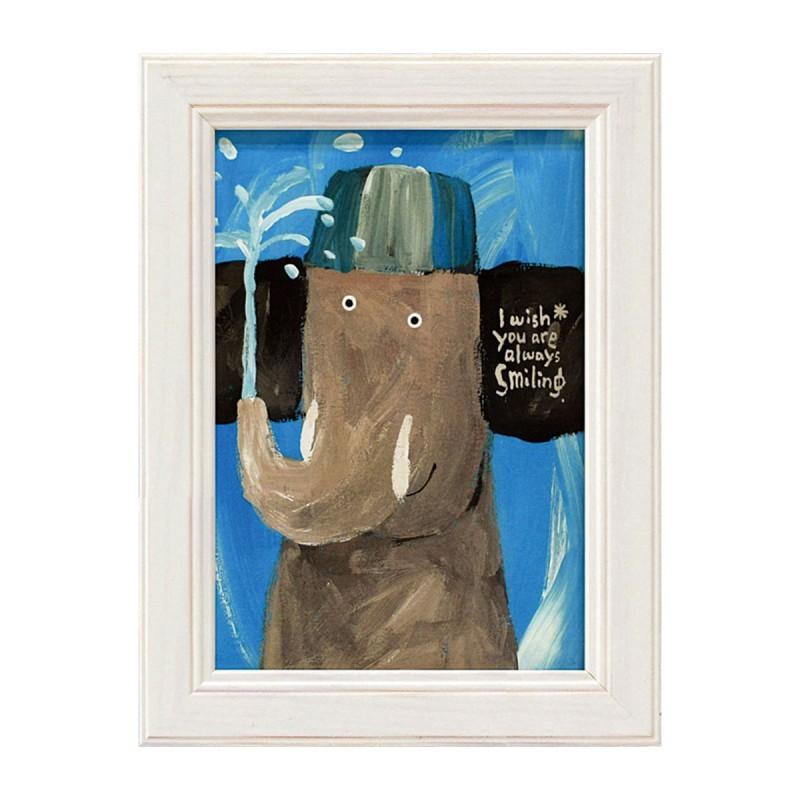 アートパネル 動物 18×13.5cm 武内祐人 ゾウ 壁掛けアート アート