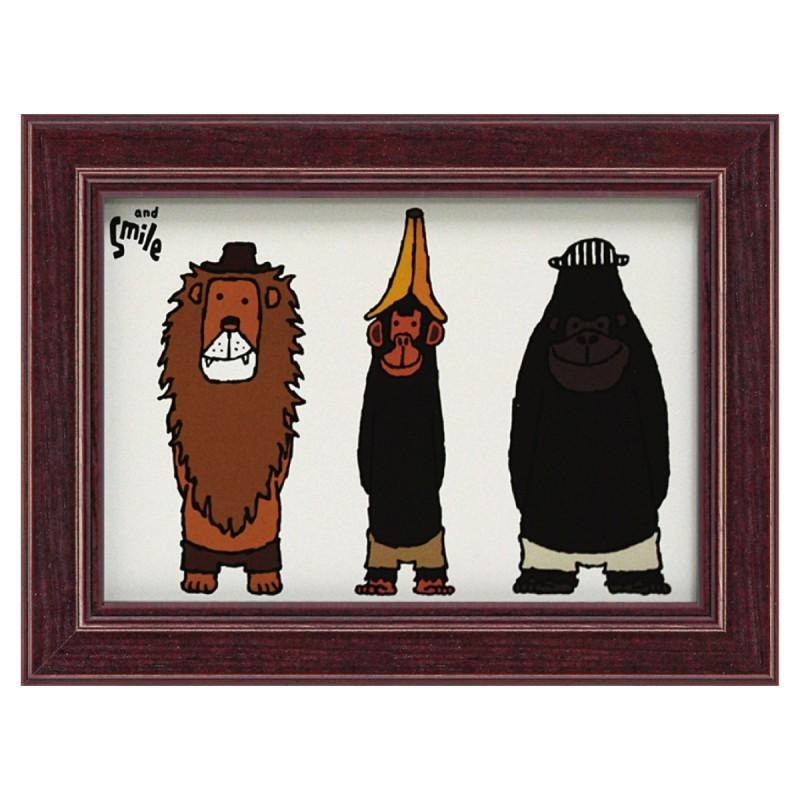 アートパネル 動物 18×13.5cm 武内祐人 壁掛けアート アート パネル