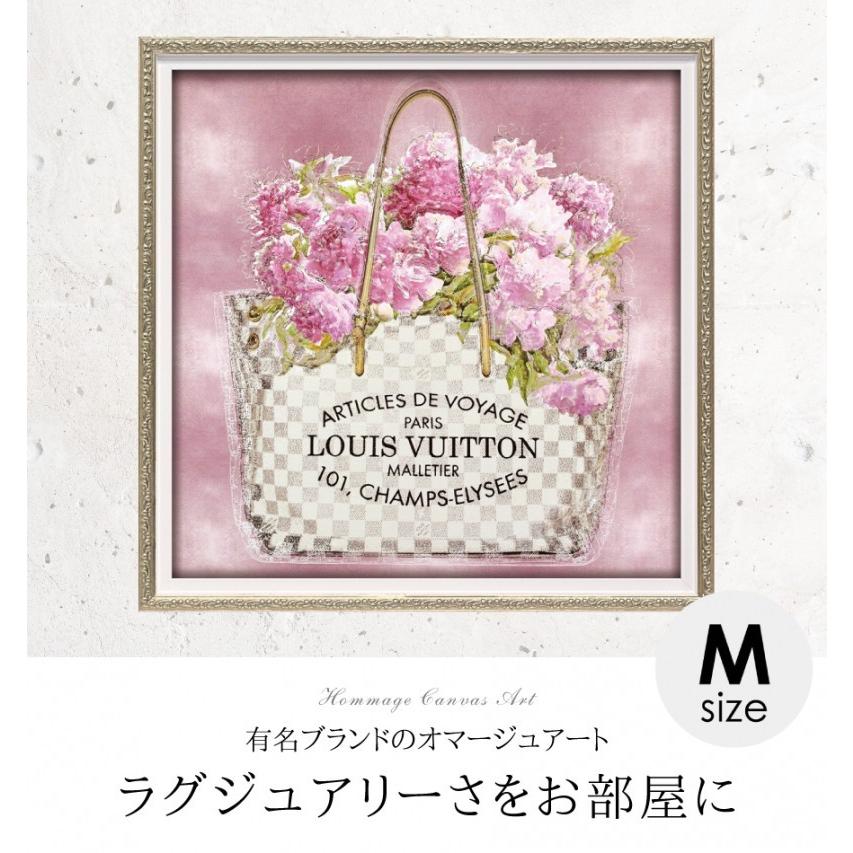 アートパネル おしゃれ ブランド ブランドオマージュアート ルイヴィトン Louis Vuitton インテリア オマージュ キャンバスアート ピンクブーケオンピンク Mサイ ココチのくらし雑貨店 通販 Yahoo ショッピング