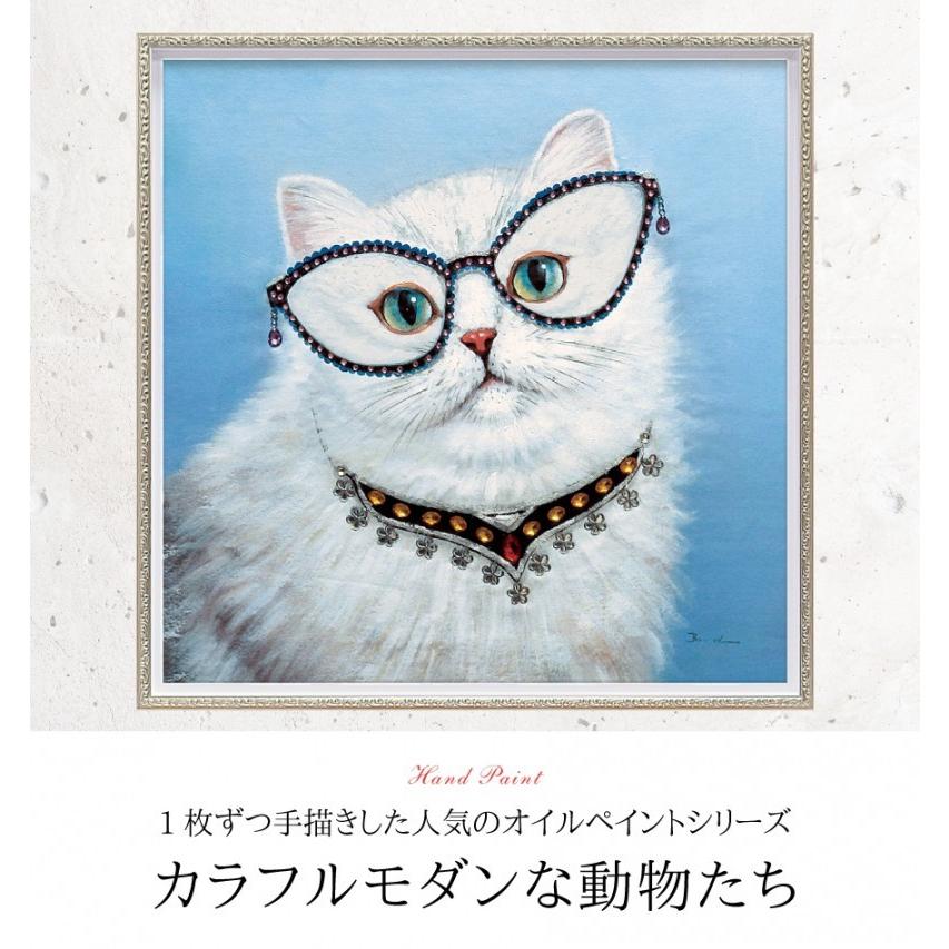 アートパネル モダン おしゃれ かわいい 猫 ネコ 白い猫 キャット 動物 アニマル アートフレーム 額入り 壁掛け 油絵 手描き アート 大型アート 絵画 絵 ハンド アイデア雑貨の専門店 雑貨屋 通販 Yahoo ショッピング