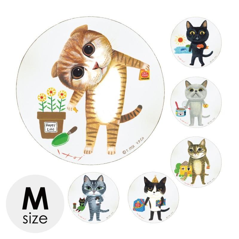 アートパネル 猫 グッズ ミニアート インテリア アート 木製ラウンドアート 糸井忠晴 猫 グッズ ねこ ネコ キャット おしゃれ かわいい ココチのくらし雑貨店 通販 Yahoo ショッピング