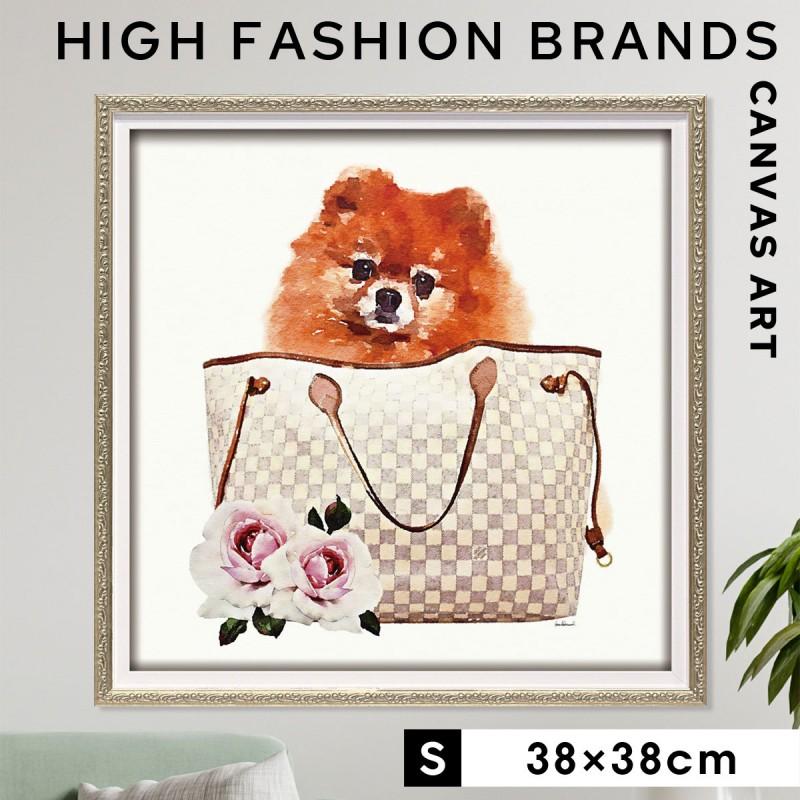 アートパネル ブランド バッグ 犬 ポメラニアン 花 ファッション オマージュアート キャンバスアート モダン 玄関 アートフレーム アート パネル ウォールアート ココチのくらし雑貨店 通販 Yahoo ショッピング