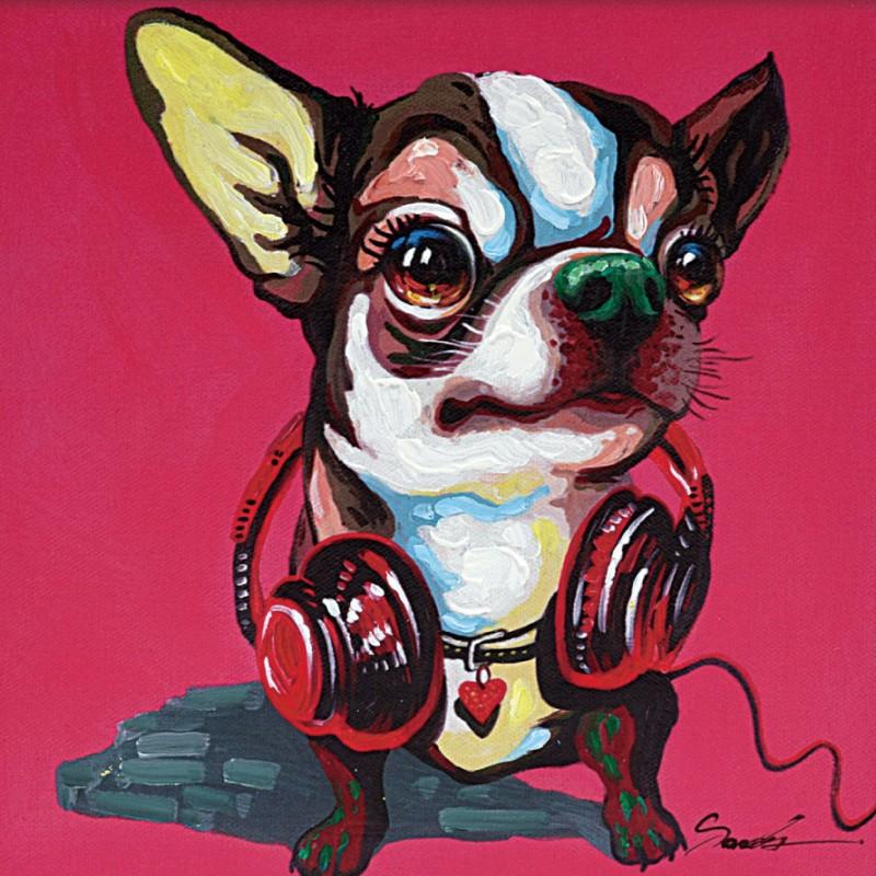 アートパネル 犬 チワワ アートフレーム 油絵 アート 絵