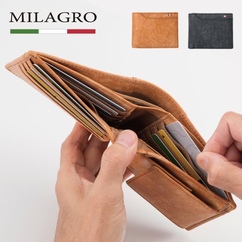 財布 二つ折り 二つ折り財布 メンズ カード入れ Icカードケース Icカード ケース 定期入れ カード 小銭入れ ビジネス ブランド 本革 牛革 レザー 高級 Milagro ココチのくらし雑貨店 通販 Yahoo ショッピング