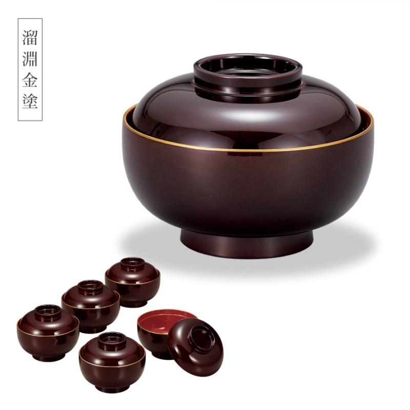 雑煮椀 5客 セット 530ml お椀 蓋付き 朱 黒 食洗機対応 電子 雑煮椀 5客 セット 530ml お椀 蓋付き 朱 黒 食洗機対応 電子