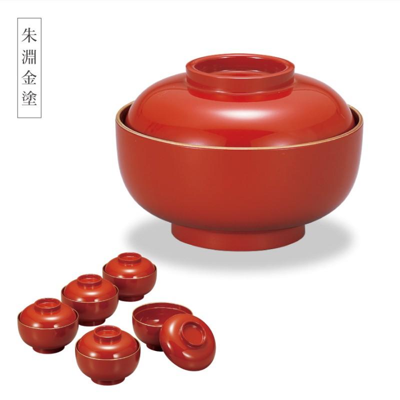 雑煮椀 5客 セット 530ml お椀 蓋付き 朱 黒 食洗機対応 電子 雑煮椀 5客 セット 530ml お椀 蓋付き 朱 黒 食洗機対応 電子