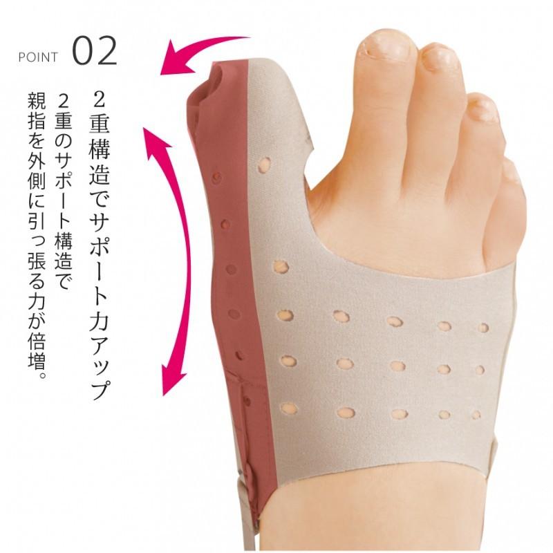 外反母趾 サポーター 薄手 薄い 薄型 ベージュ 日本製 シンプル 男女