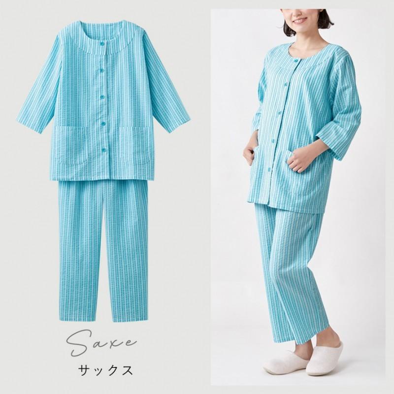 パジャマ レディース 綿100% 七分袖 夏 涼しい 春夏 上下 女性 60代 70