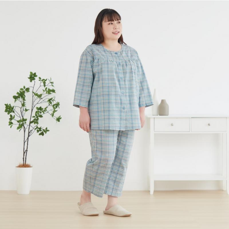 パジャマ レディース 大きいサイズ 綿100% M L LL 3L 4L 春夏 7 パジャマ レディース 大きいサイズ 綿100% M L LL 3L 4L 春夏 7