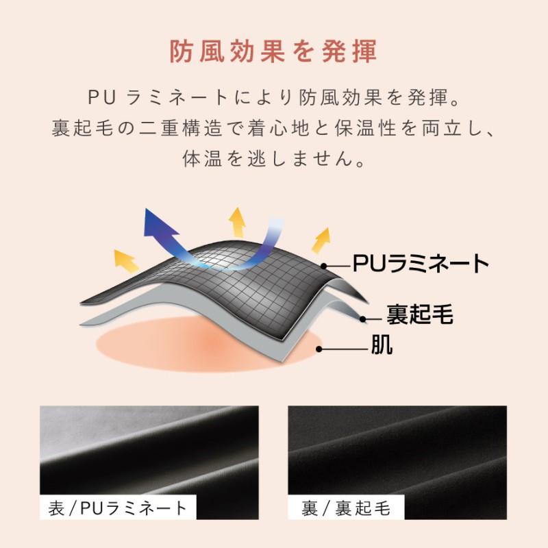 防風インナー 防寒インナー レディース バイク ラミネート 長袖 暖かい
