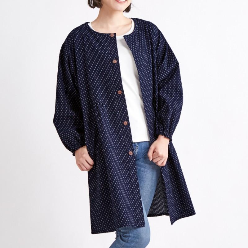 かっぽう着 おしゃれ 割烹着 久留米織り ギフト プレゼント ちぢみ織