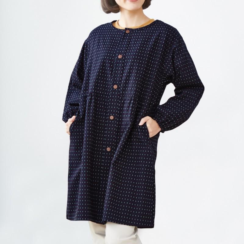 かっぽう着 おしゃれ 割烹着 久留米織り ギフト プレゼント ちぢみ織