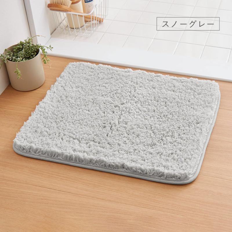 ✨バスマット ふわふわ 丸洗い やわらか (グレー, 50*80cm) rugoo CARPET ＆ HOME バスマット タオル地 50×80cm 速乾 吸水