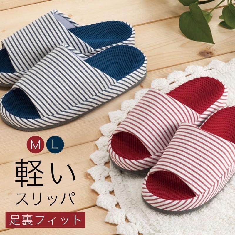 スリッパ 洗える 来客用 室内用 かわいい おしゃれ レディース メンズ ボーダー柄 レッド ブルー 赤 青 メッシュ 爽やか フィット シンプル ルームシューズ 女性 ココチのくらし雑貨店 通販 Yahoo ショッピング