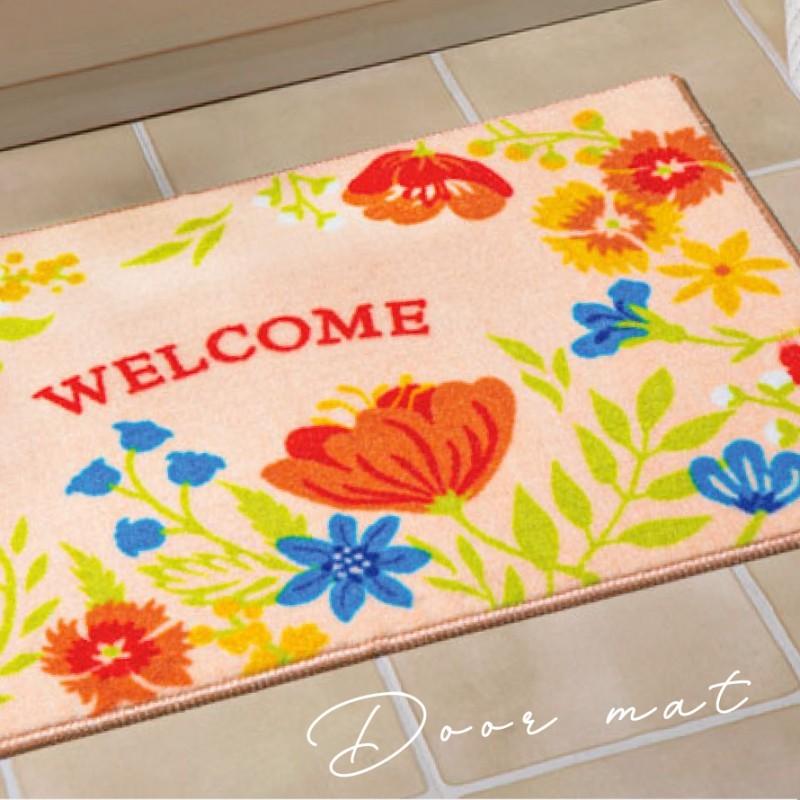 バーゲンセール 玄関マット 屋外用 45 65 1 5cm ココマット コイヤーマット ココヤシ 泥落とし おしゃれ かわいい 花柄 Welcome ウエルカム フラワー ハート Riosmauricio Com